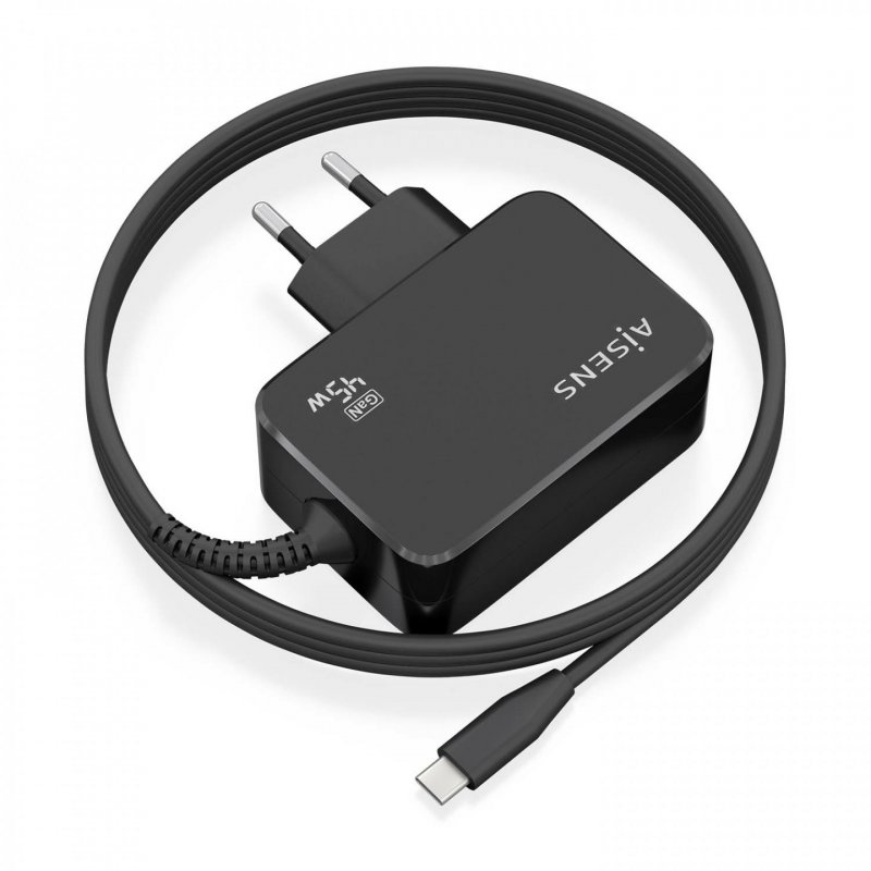AISENS ASCH-1PD45WL032-BK mobile device charger Universal Black AC Indoor