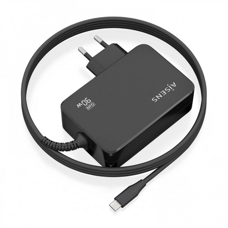 CARGADOR AISENS GAN 90W PD3.0 1XUSB-C 1.8M NEGRO