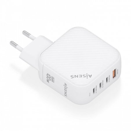 AISENS ASCH-100W4P028-W mobile device charger Universal White AC Fast charging Indoor