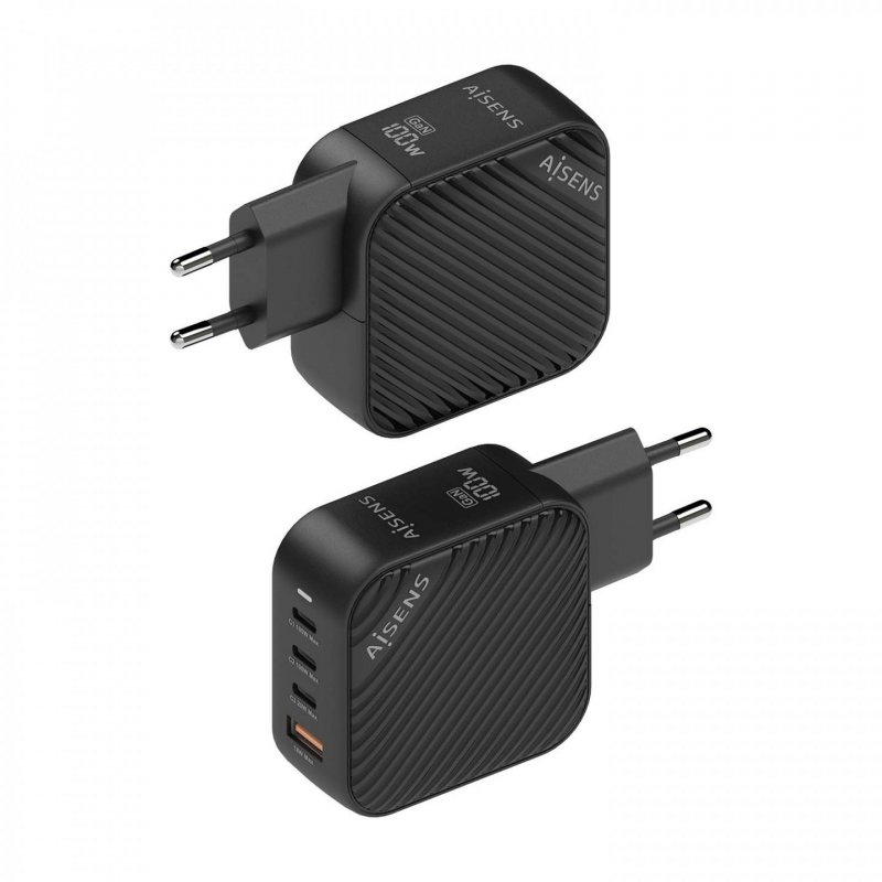 AISENS ASCH-100W4P029-BK mobile device charger Universal Black AC Fast charging Indoor