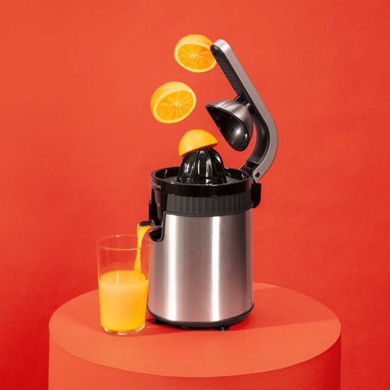 Cecotec Xqueeze RetroJuice 600 Steel Centrifugeuse 600 W Noir, Métallique