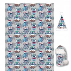 LILO & STITCH - Couverture Flanelle 110x140cm Chapeau - Stitch Noel