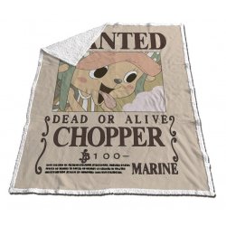 ONE PIECE - Couverture Sherpa 130x170cm - Chopper "Dead or Alive"