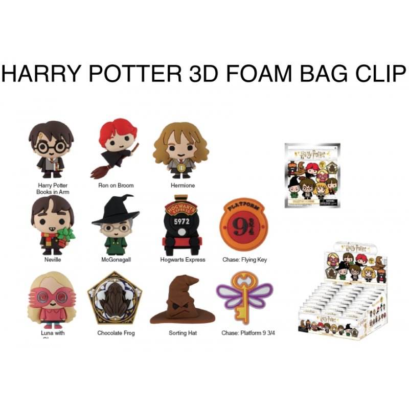 HARRY POTTER Serie 5 - 3D Foam Bag Clip (Display 24 Pcs)
