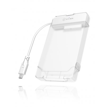 ICY BOX IB-AC703-C HDD/SSD enclosure Translucent, White 2.5"