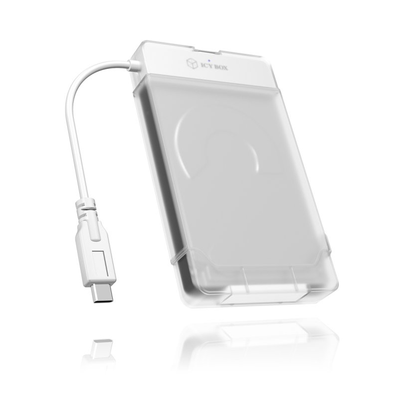 ICY BOX IB-AC703-C HDD/SSD enclosure Translucent, White 2.5"