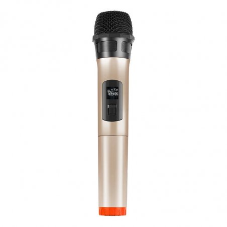 Wireless dynamic microphone UHF PULUZ PU628J 3.5mm (gold)