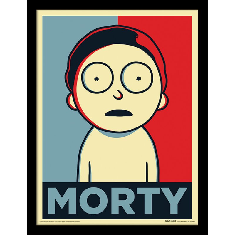 Rick et Morty - Morty Campaigne Impression Encadrée 30x40cm