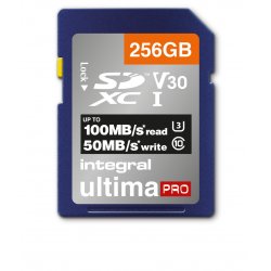 Integral 256GB SDXC 100-90MB/s UHS-I V30 256 Go SD
