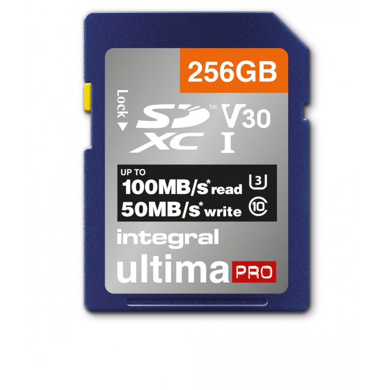 256GB SDXC CL10 UHS1 U3 V30-50MB/s
