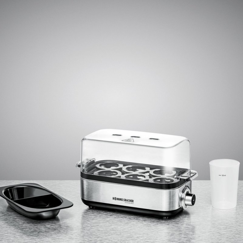 Rommelsbacher ER 600 egg cooker 6 egg(s) 400 W Stainless steel, Transparent