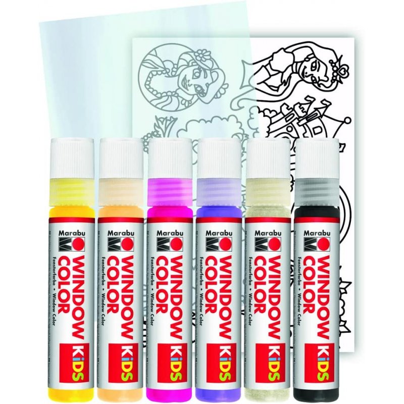 Marabu - Fun & Fancy Window Color 6x25ml - Princess (822509)