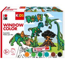 Marabu - Fun & Fancy Window Color 6x25ml - Dinosaur (822508)