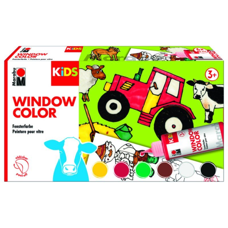 Marabu - Fun & Fancy Window Color 6x80ml - Farm (822515)