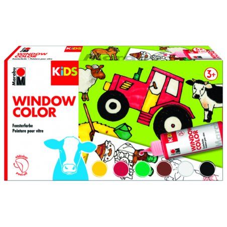 Marabu - Fun & Fancy Window Color 6x80ml - Farm (822515)