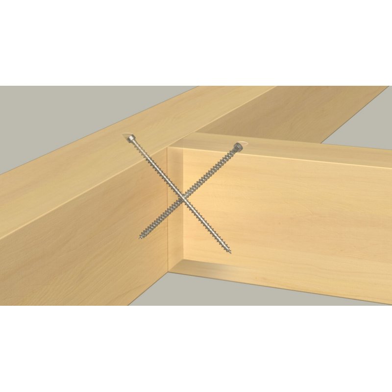 Holzbauschraube PowerFull II 8,0x180 ZK TX VG (50 Stück, Vollgewinde, verzinkt)