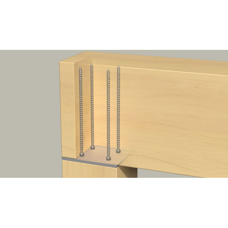 Holzbauschraube PowerFull II 8,0x180 ZK TX VG (50 Stück, Vollgewinde, verzinkt)