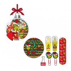 GRINCH - Boule de Noël - Boîte de Papeterie - 7 pc.
