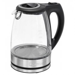 Clatronic WKS 3744 G electric kettle 1.7 L 2200 W Black, Grey, Stainless steel, Transparent
