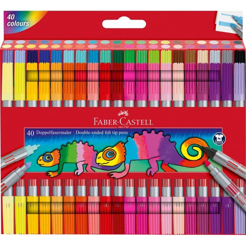 Faber-Castell - Double fibre-tip pen set (40 pcs) (151140)