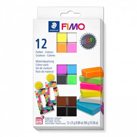 Staedtler FIMO Color Pack Neon Colours Pâte à modeler 300 g Multicolore 12 pièce(s)