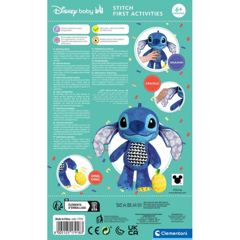 Clementoni - Travel Plush - Disney Stitch (17918)