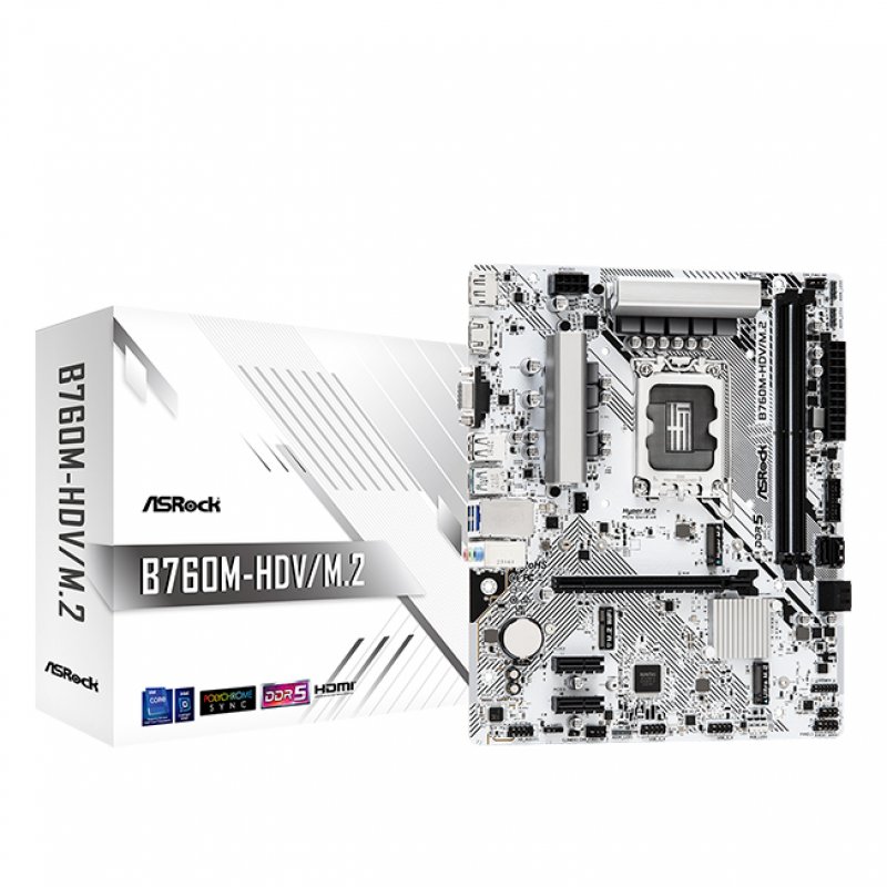 Carte Mère ASRock B760M-HDV/M.2 DDR5 (Intel LGA 1700) Micro ATX