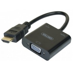CUC Exertis Connect 051248 video cable adapter 0.15 m VGA (D-Sub) HDMI Type A (Standard) Black