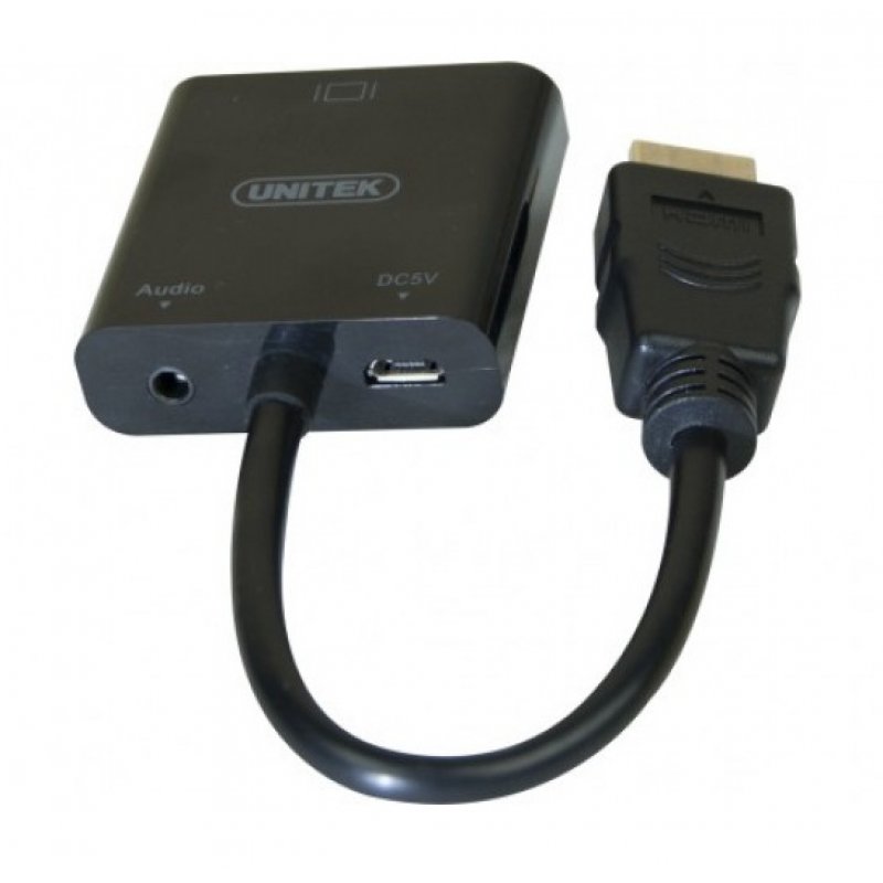 CUC Exertis Connect 051248 câble vidéo et adaptateur 0,15 m VGA (D-Sub) HDMI Type A (Standard) Noir