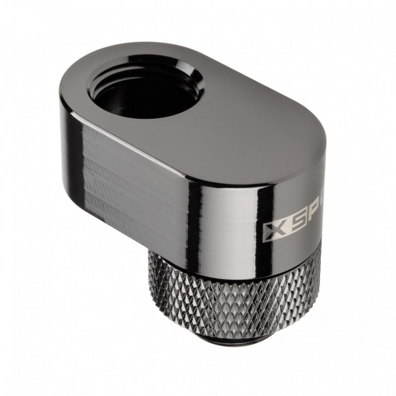XSPC G1/4 Rotary 14mm Offset Fitting - Chrome schwarz