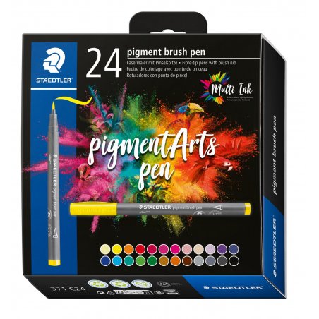Staedtler - Brush Pen Pigment, 24 pcs (371 C24)