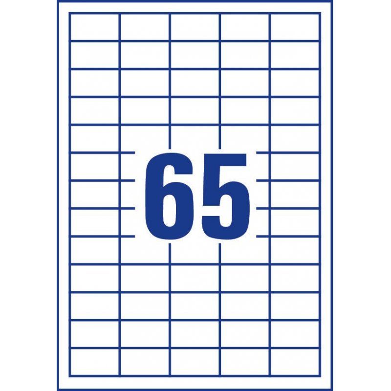 Avery 3666 self-adhesive label Rectangle Permanent White 6500 pc(s)