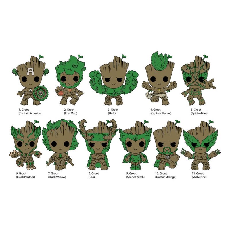 Guardians of the Galaxy présentoir porte-clés sac à dos Groot Series 2 (24)