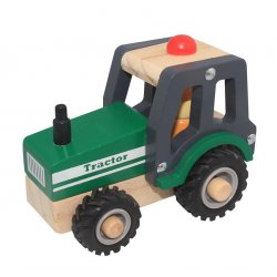Magni - Wooden tractor with rubber wheels (3895)