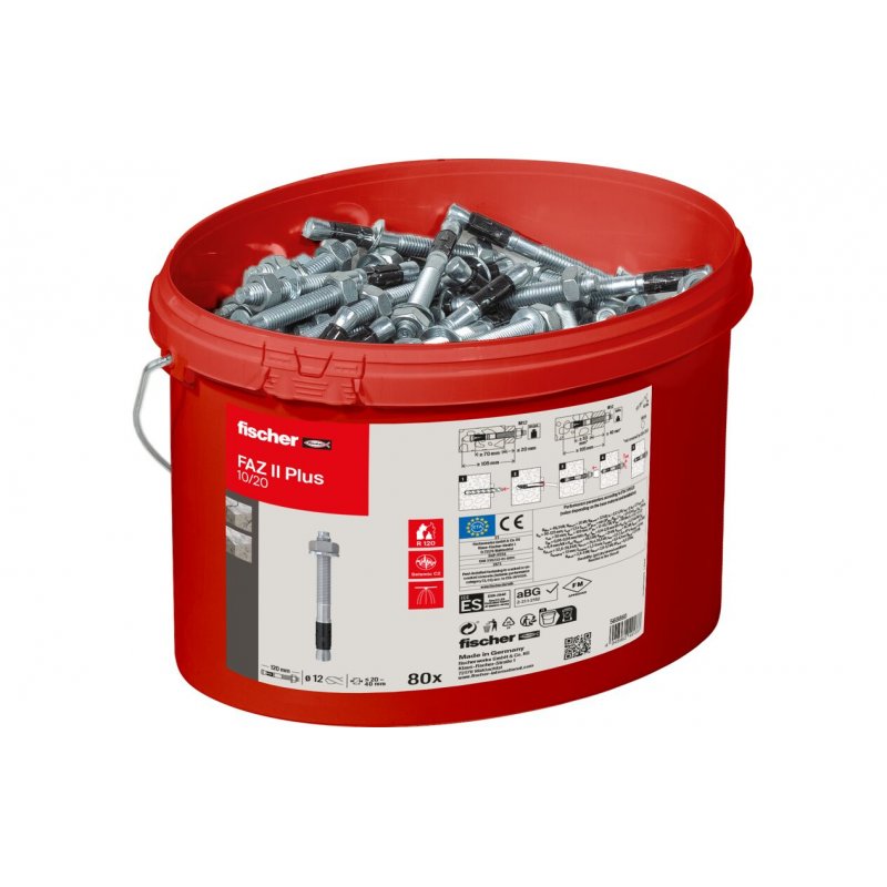 Fischer 568860 screw anchor / wall plug 80 pc(s) Bolt anchor 120 mm