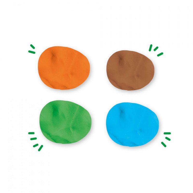SES Creative Feel good dough - Nature (4x90gr) - This line enables the very young children, Age 1 