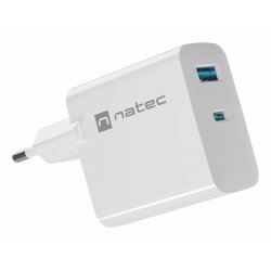NATEC NUC-2142 chargeur d'appareils mobiles Universel Blanc Secteur Charge rapide Intérieure