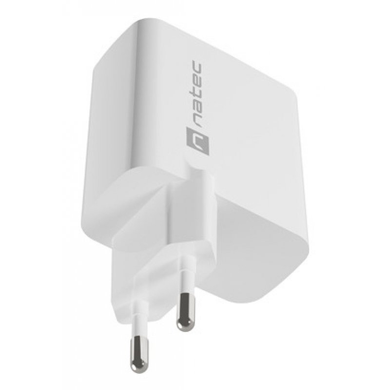 NATEC NUC-2144 chargeur d'appareils mobiles Universel Blanc Secteur Charge rapide Intérieure