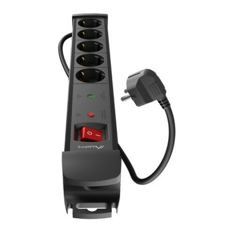 Lanberg SP1-05F-0300-BK power extension 3 m 5 AC outlet(s) Indoor Black