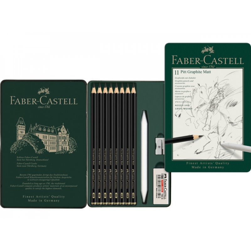 Faber-Castell 115220 coffret cadeau de stylos et crayons Crayon à la mine de graphite Boîte en métal