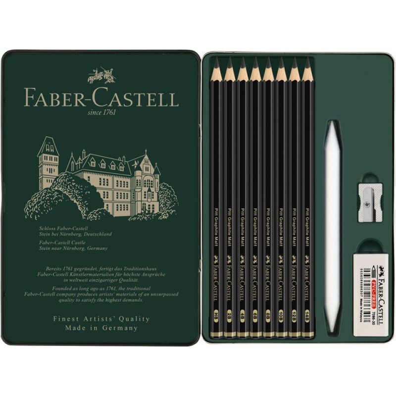 Faber-Castell 115220 coffret cadeau de stylos et crayons Crayon à la mine de graphite Boîte en métal