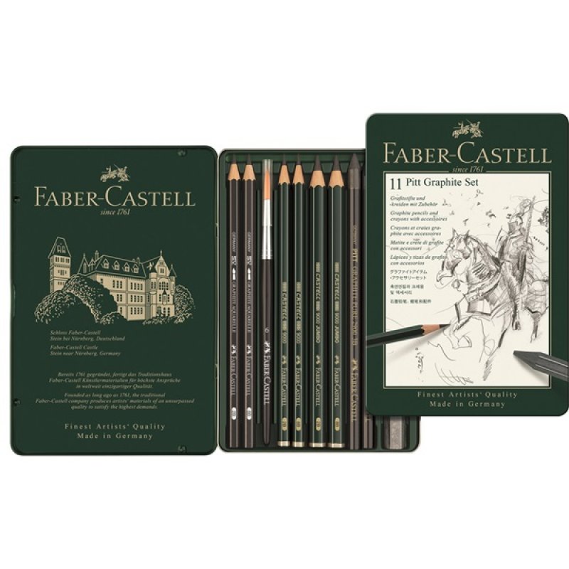 Faber-Castell - Set Pitt Graphite tin of 11 (112972)