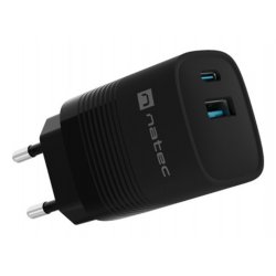 NATEC CHARGER RIBERA GAN 1X USB-A 1X USB-C 30W
