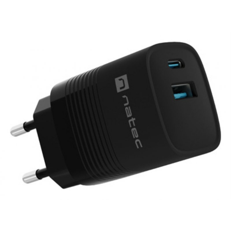 NATEC CHARGER RIBERA GAN 1X USB-A 1X USB-C 30W