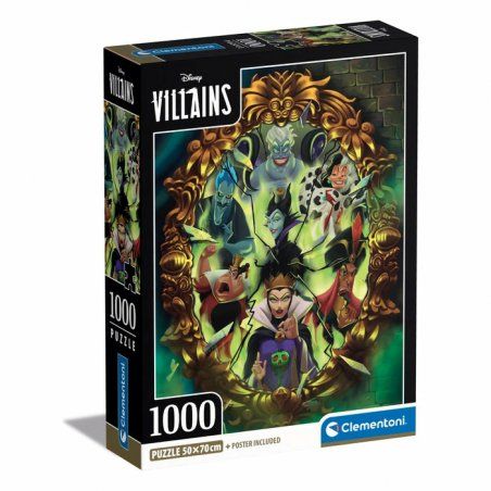 Clementoni Disney Villains Jeu de puzzle 1000 pièce(s) Dessins animés