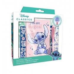 STITCH - Pack Journal Intime Stylo-Bille Magique Stickers