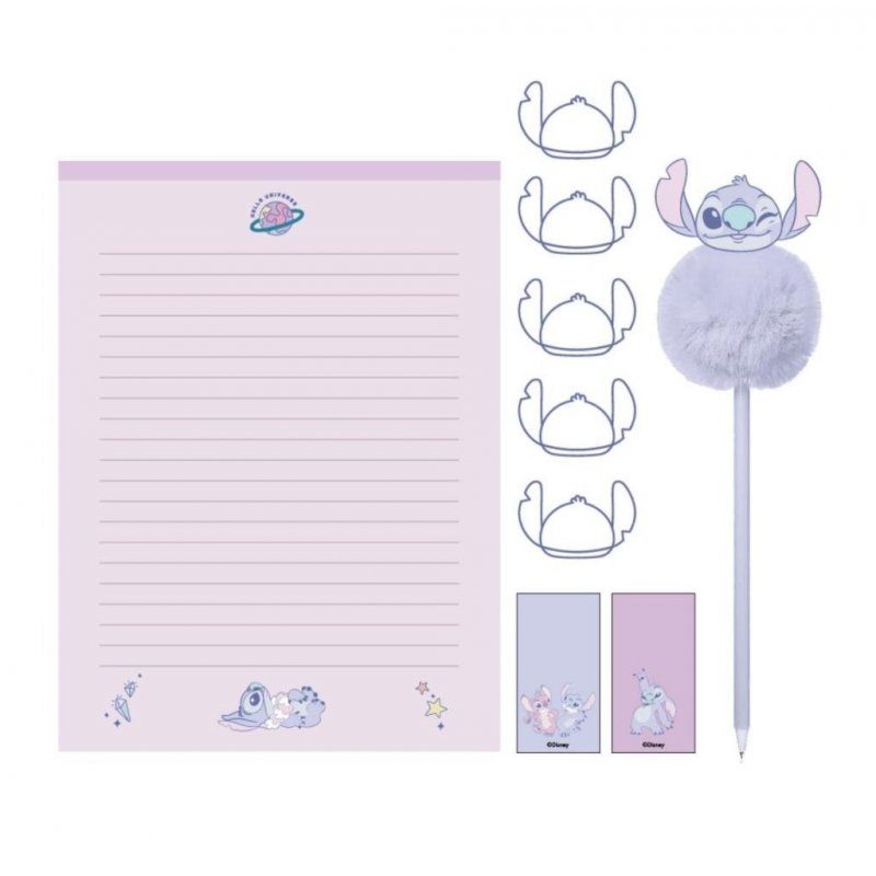 STITCH - Purple - Boîte de Papeterie - 9 pc.