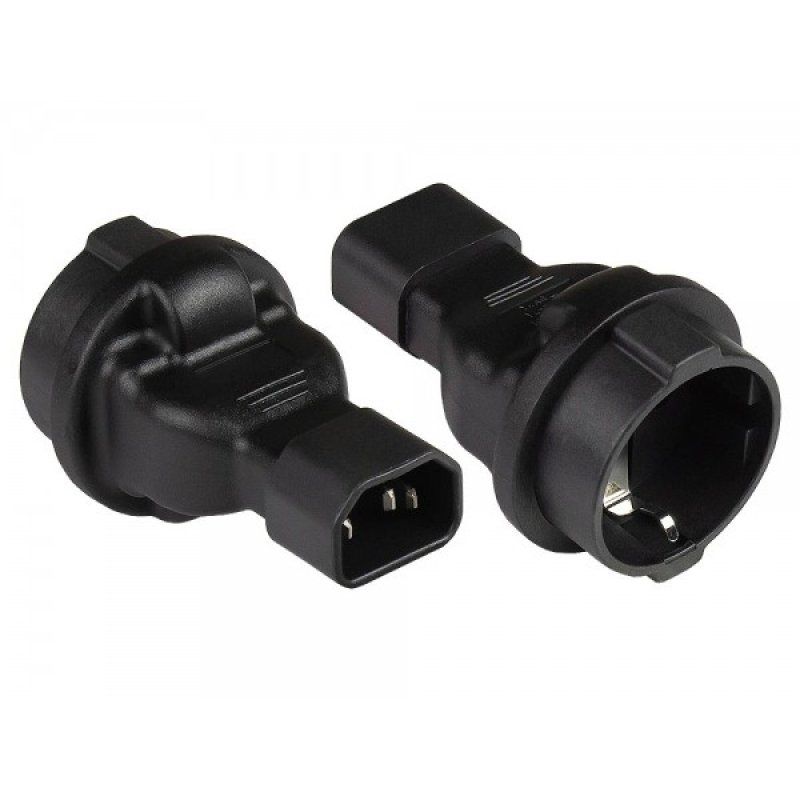 Alcasa PA-1402S power plug adapter C14 Type F Black