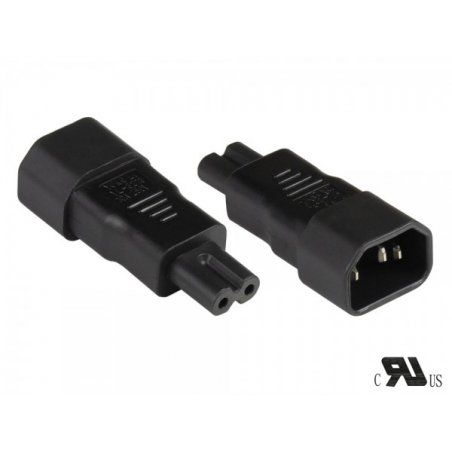Alcasa PA-1470S adaptateur prise d'alimentation C14 C7 Noir
