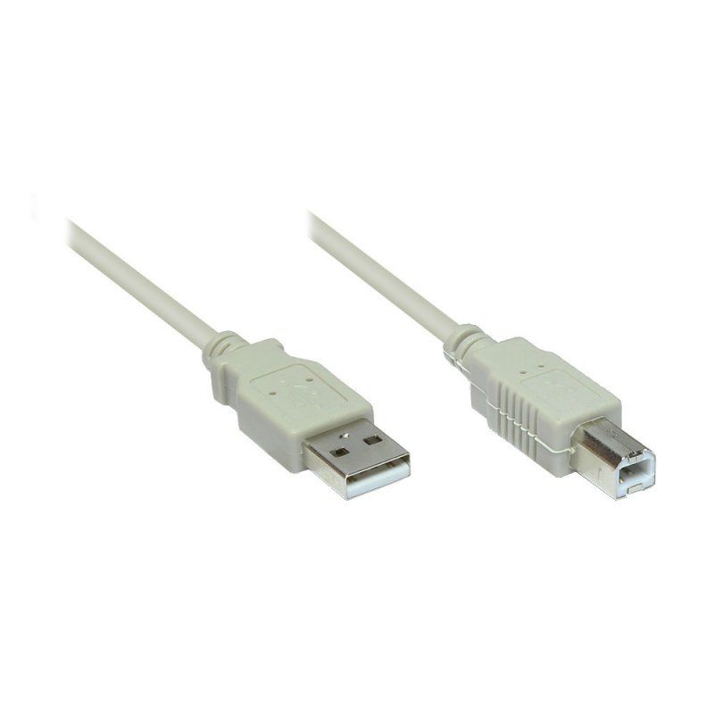 Alcasa 2510-2OF câble USB 1,8 m USB 2.0 USB A USB B Gris